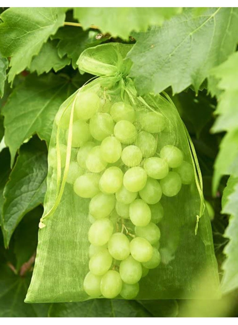 50 Pack Netting Bags Garden Fruit Barrier Cover Bags Fruit Protection Bags for Grape Fig Flower Seed Vegetable Protection from Insect Mosquito Bug Garden Tool 15×20 cm - Image 1