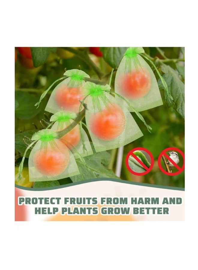 50 Pack Netting Bags Garden Fruit Barrier Cover Bags Fruit Protection Bags for Grape Fig Flower Seed Vegetable Protection from Insect Mosquito Bug Garden Tool 15×20 cm - Image 4