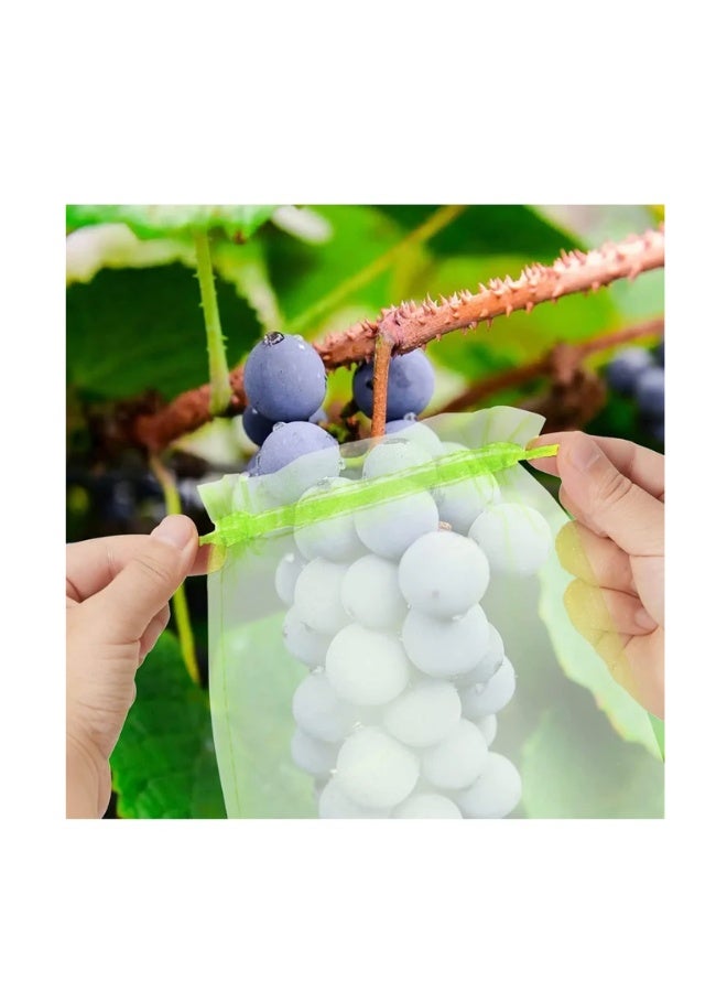 50 Pack Netting Bags Garden Fruit Barrier Cover Bags Fruit Protection Bags for Grape Fig Flower Seed Vegetable Protection from Insect Mosquito Bug Garden Tool 15×20 cm - Image 5
