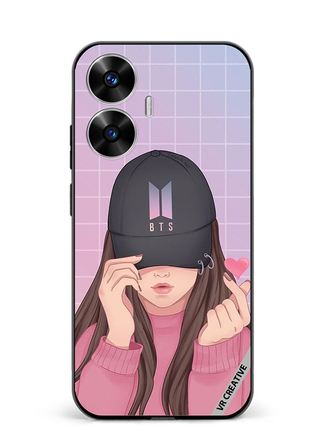 VR CREATIVE - Protective Case Cover For Realme C55 Bts Cap Girl Design Multicolour - Image 1