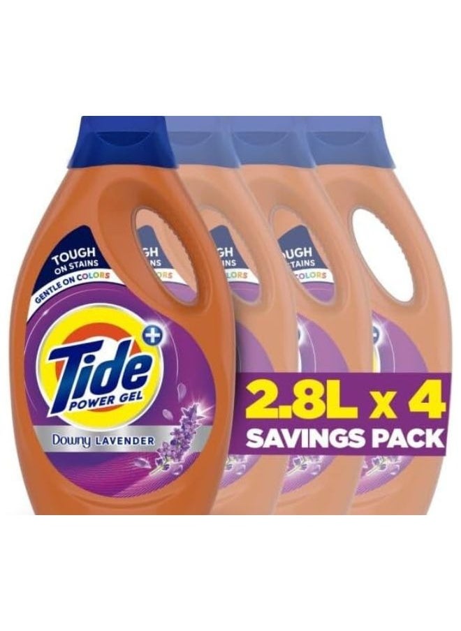 Tide Laundry Detergent Power Gel Lavender Fresh 4 x 2.8L 