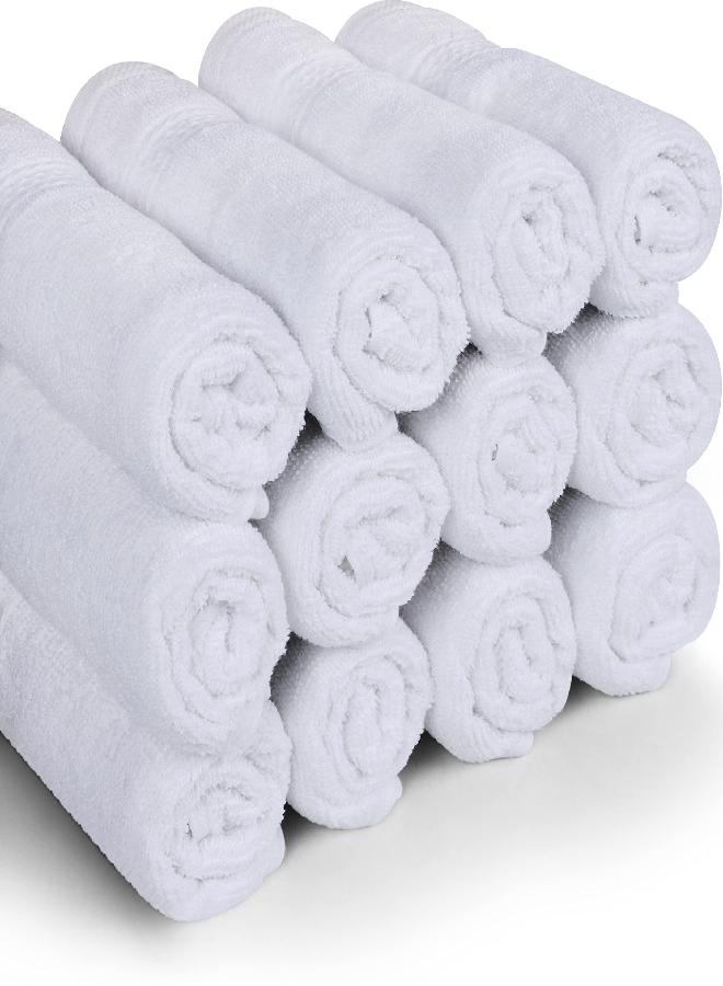 Utopia Towels Utopia Towels [12 Pack Premium Wash Cloths Set (12 x 12 Inches) 100% Cotton Ring Spun, Highly Absorbent and Soft Feel Essential Washcloths for Bathroom, Spa, Gym, and Face Towel (White)  - Image 2