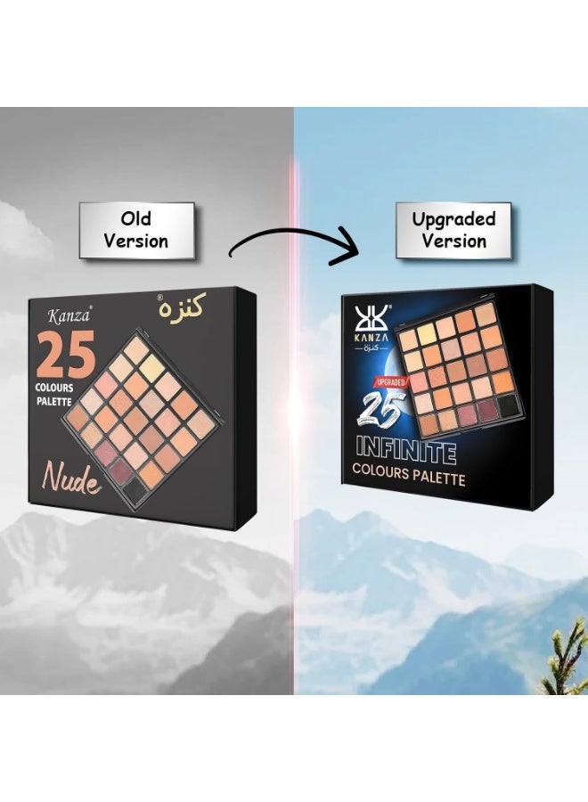 Kanza Eyeshadow Palette with 25 different Shades High Pigment Eyeshadow Palette for Salon & Home Use Blending Eye Shadow Pallet for Women 25 Colors in 1 Palette - Image 5