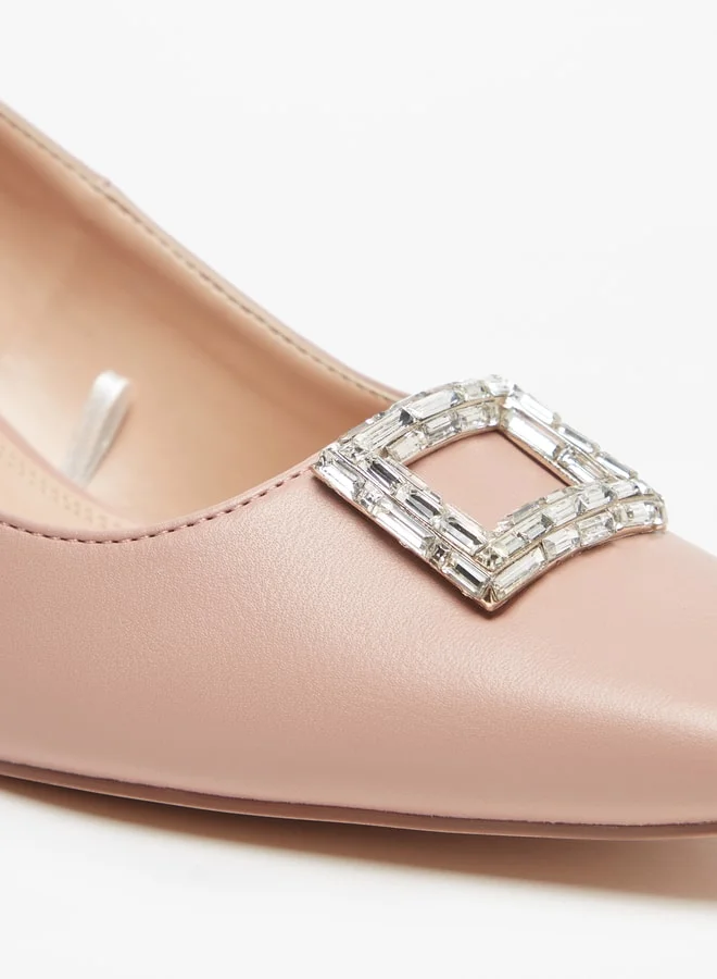 Celeste Women's Embellished Slip-On Pumps with Kitten Heels