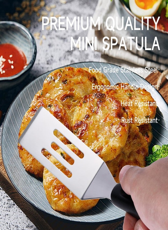 Edgnb 2 Pack Mini Spatula Stainless Steel Small Spatula For Kitchen, Metal Spatula For Cooking Brownie Cookie Lasagna, Pie Server, Cake & Pancakes Serving Spatulas - Image 4