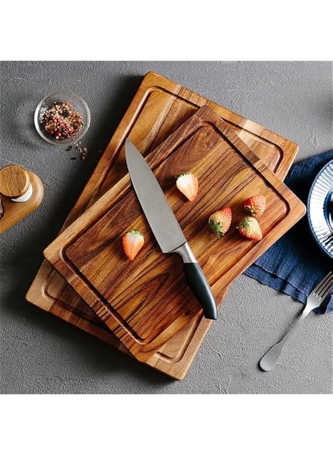 MIXDE Acacia wooden tray, kitchen utensils, household dining plate, square with sink, Acacia wooden tray, cutting board - Image 4