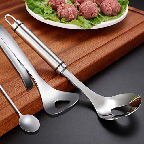 Aulufft 4 Pcs Meatball Spoon Set Meatball Making Tool Non-Stick Meatball Maker Meatball Scoops with Long Handle for Kitchen DIY Cooking - Image 5