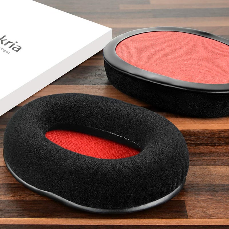 Geekria Geekria Comfort Velour Replacement Ear Pads for HyperX Cloud III Cloud 3 Cloud II Gaming Cloud Flight Cloud Flight S Cloud Stinger Cloud Alpha Alpha S Headphones Ear Cushions (Black Red)  - Image 4