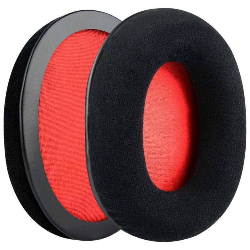 Geekria Geekria Comfort Velour Replacement Ear Pads for HyperX Cloud III Cloud 3 Cloud II Gaming Cloud Flight Cloud Flight S Cloud Stinger Cloud Alpha Alpha S Headphones Ear Cushions (Black Red)  - Image 2