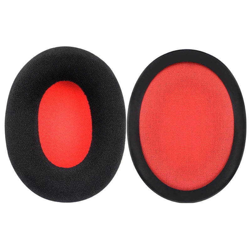 Geekria Geekria Comfort Velour Replacement Ear Pads for HyperX Cloud III Cloud 3 Cloud II Gaming Cloud Flight Cloud Flight S Cloud Stinger Cloud Alpha Alpha S Headphones Ear Cushions (Black Red)  - Image 3