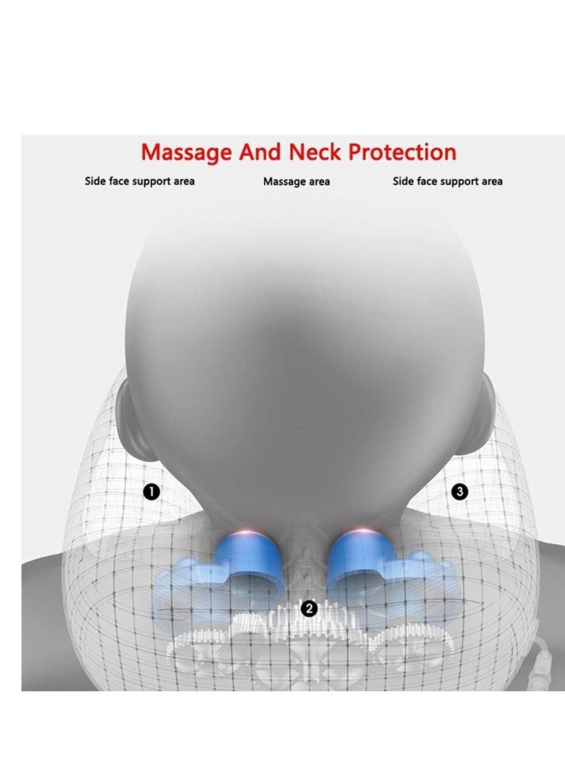 ELTRAZONE Rechargeable U Shaped Cervical Massage Pillow Neck Massager Vibration Pillow, Multifunctional Shoulder and Electric for Relax Muscles Fatigue - Image 4