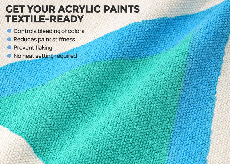 Nicpro نيك برو تأثيرات احترافية وسط القماش، زجاجة 8.45 أونصة، وسط سائل للرسم بالأكريليك، يحسن التصاق الطلاء الأكريليكي بالأقمشة، الأقمشة لمشاريع الملابس DIY، تي شيرتات، أحذية، جينز، حقائب - Image 3