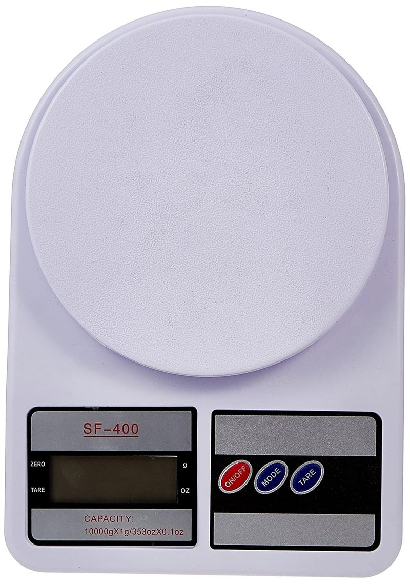 Spaceshoop Electronic Scale SF - 400 LCD Display, White - Image 2