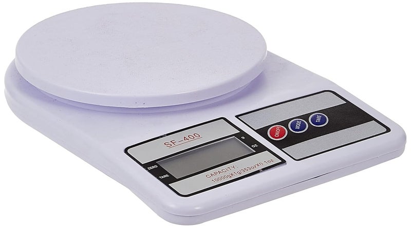 Spaceshoop Electronic Scale SF - 400 LCD Display, White - Image 1