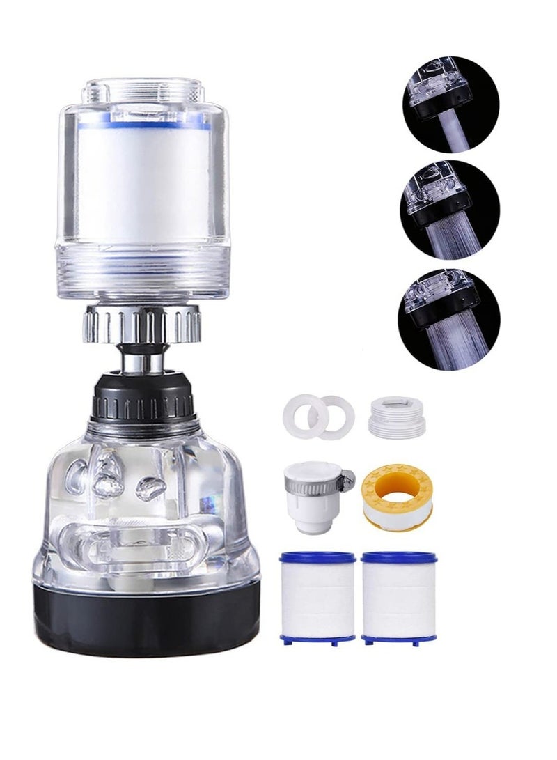 Luckam High Pressure Faucet Water Filter, Adjustable 360 Rotate Tap Head Purifier Sprayer Switch - Image 1