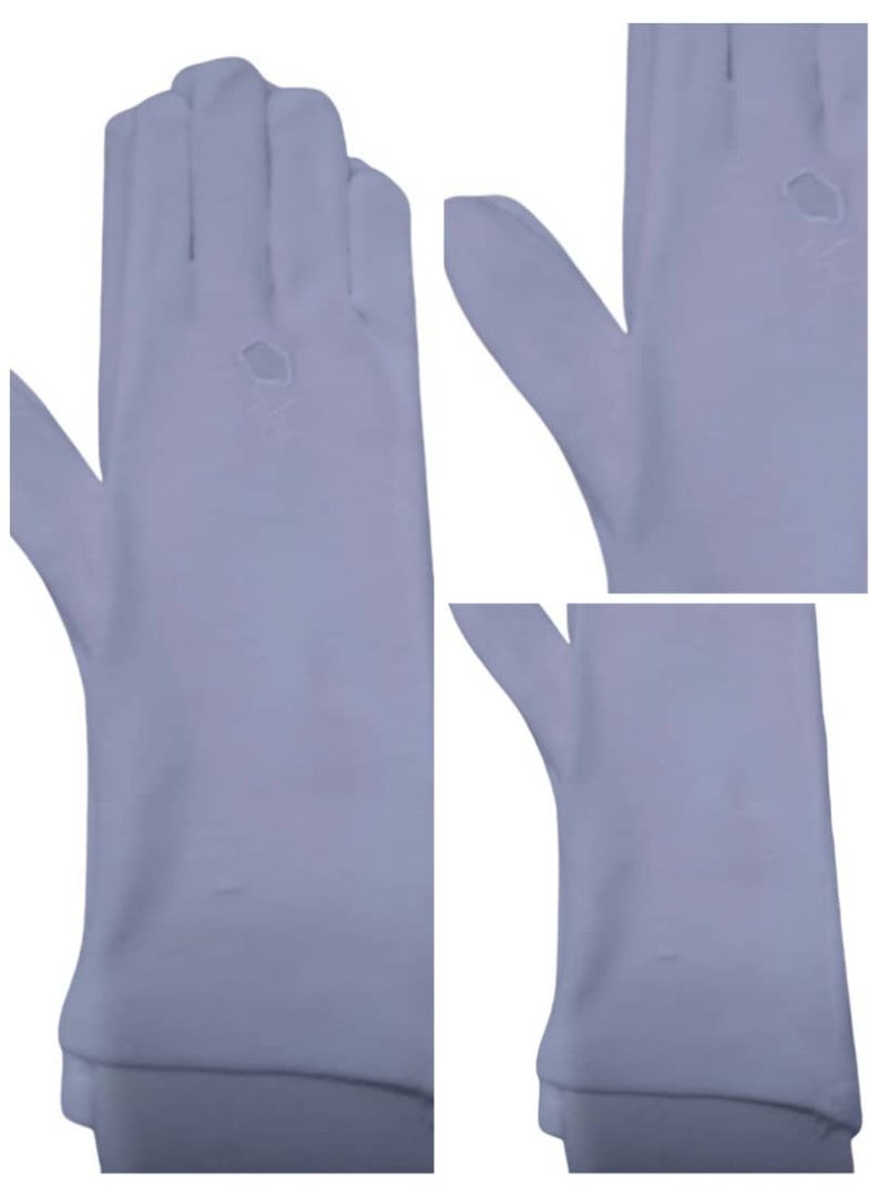 Luxury 3-pack ultra-soft white cotton women's gloves with a feminine, sophisticated design for optimal everyday hydration and comfort. - Image 2