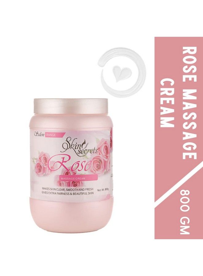 Skin Secrets Rose Massage Cream With Rose Essential Oil For Glowing Skin| Paraben Free Cruelty Free & Vegan| 800Gm - Image 3