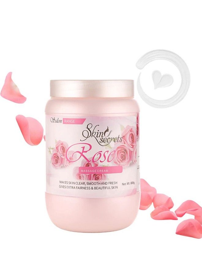 Skin Secrets Rose Massage Cream With Rose Essential Oil For Glowing Skin| Paraben Free Cruelty Free & Vegan| 800Gm - Image 2