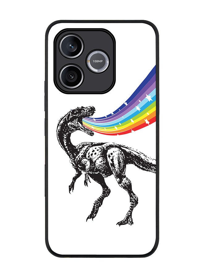Stylizedd For Honor 600 Lite / 500 Smart / Honor X80i Case,Slim fit Camera Protection, Shockproof Thin Phone cover  - Rainbow Dino - Image 1