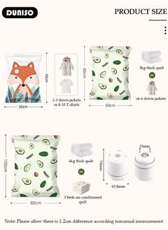DUNISO Combo Vacuum Storage Bag with Electric Pump, 3 Pack((1 Large + 1Medium + 1 Small) of Reusable Compression Bags, Double Zip Seal Special-Grip Clip,Travel Vacuum Sealer Bags, Space Saver Bags for Clothes, Mattress, Blanket, Pillows, Compression  - Image 4