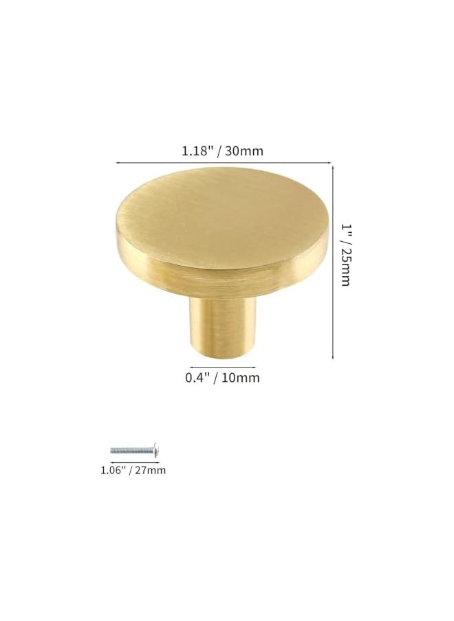 PROMASS promass 6pcs Gold Cabinet Knobs, Zinc Alloy Brushed Brass Cabinet Ring Pulls Dresser Handles Furniture Hardware for Kitchen Cupboard Drawers Closet Door,Easy to Install (Style1)  - Image 5