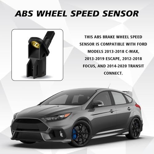Hirificing ABS Wheel Speed Sensor Front Left or Right Replaces OEM #8M5T2B372AA 3M5T2B372AB 3M5T2B372BA, Car Front ABS Speed Sensor Compatible with Ford Focus C-Max Escape - Image 4