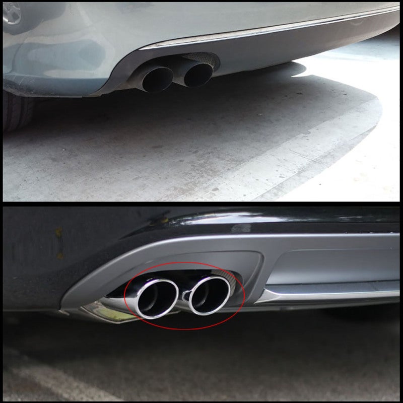 Stainless Steel Exhaust Muffler: 100% High Quality Durable Corrosion Resistant - Easy To Install Exhaust Tail Pipe Tip for A4 B8 2009-2012 Car Exhaust Accessory - Image 3