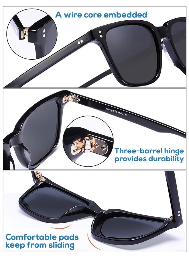 AZorb Polarized Sunglasses for Men Women Square Sun Glassess Men's Sunglass Retro Classic Eye Glasses Shades Sun Glasses Womens Mens UV400 Protection Shades - Image 2