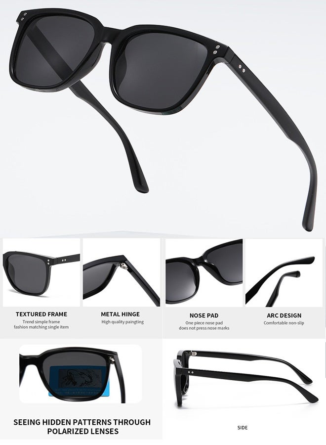 AZorb Polarized Sunglasses for Men Women Square Sun Glassess Men's Sunglass Retro Classic Eye Glasses Shades Sun Glasses Womens Mens UV400 Protection Shades - Image 5