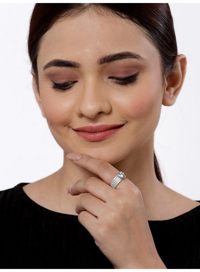 CLARA Made with Swiss Zirconia 925 Sterling Silver Round Solitaire Ring Gift for Women and Girls - Image 5