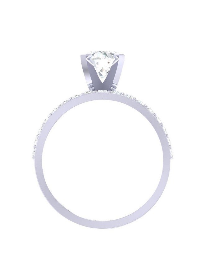 CLARA Made with Swiss Zirconia 925 Sterling Silver Round Solitaire Ring Gift for Women and Girls - Image 4