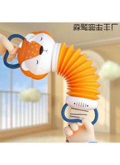 Generic Baby's Cloth Book Toy Accordion Infants Over Months-One Year Old Music Children's Educational Early Education-Color:Extra Large Poké Cute Lion Accordion + Shooting Five-layer Rotary Music-Specification:[charging Model]  - Image 2