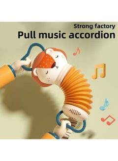 Generic Baby's Cloth Book Toy Accordion Infants Over Months-One Year Old Music Children's Educational Early Education-Color:Extra Large Poké Cute Lion Accordion + Shooting Five-layer Rotary Music-Specification:[charging Model]  - Image 3