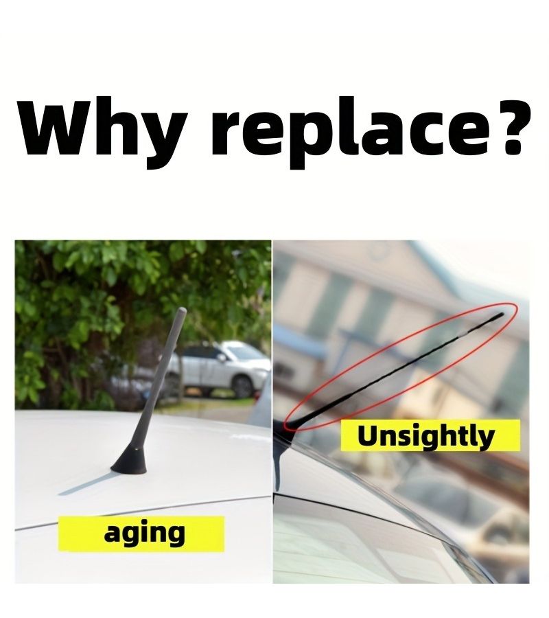 Ultra Short Golden Blue Metal Antenna For Modified Car Decoration And Universal Roof Accessory - Image 4