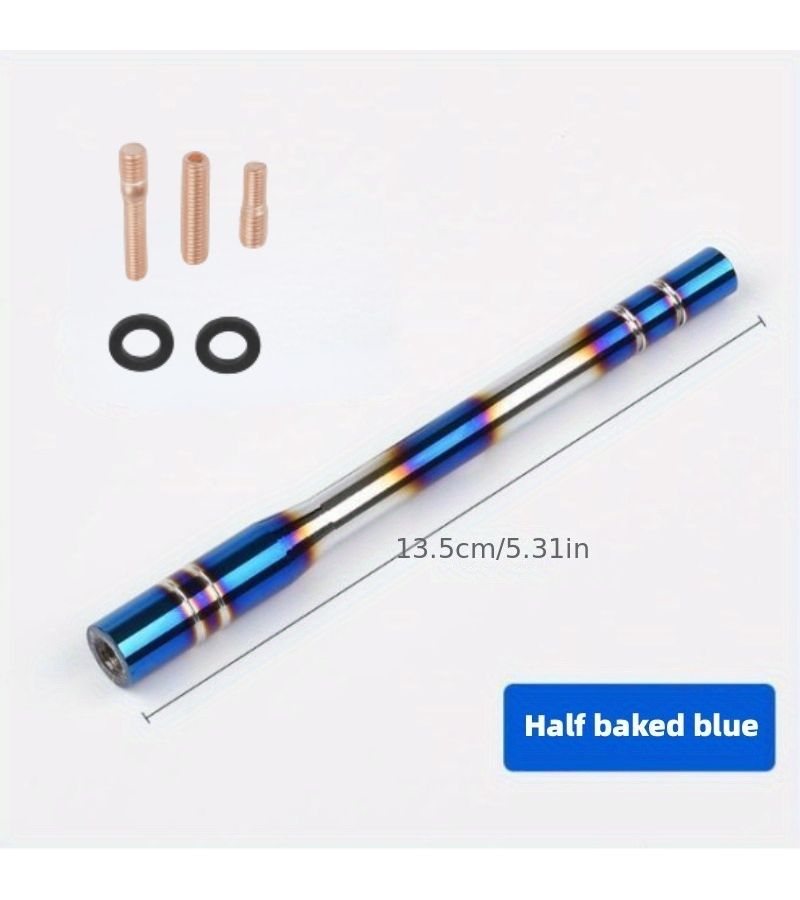 Ultra Short Golden Blue Metal Antenna For Modified Car Decoration And Universal Roof Accessory - Image 1