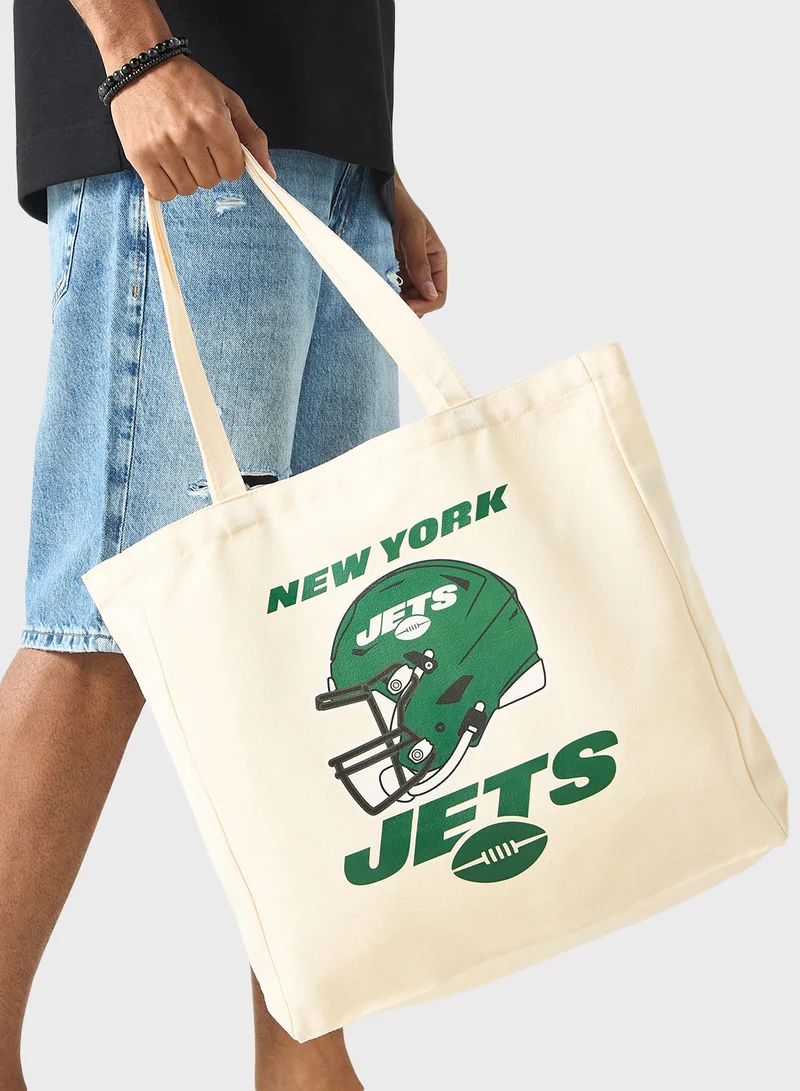 SP Characters Printed Shopper Bag with Double Handle