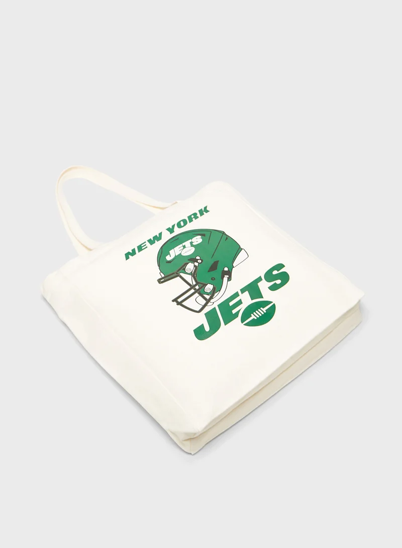 SP Characters Printed Shopper Bag with Double Handle