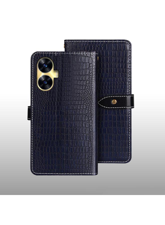 The Bros Case For Realme C55 4G Crocodile Texture Leather Phone Case