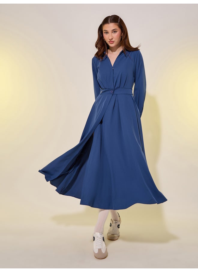 Take Two Belted Shirtdress Midi Dress  - Image 1