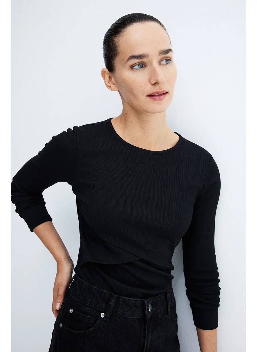 H&M Mama Ribbed Nursing Top