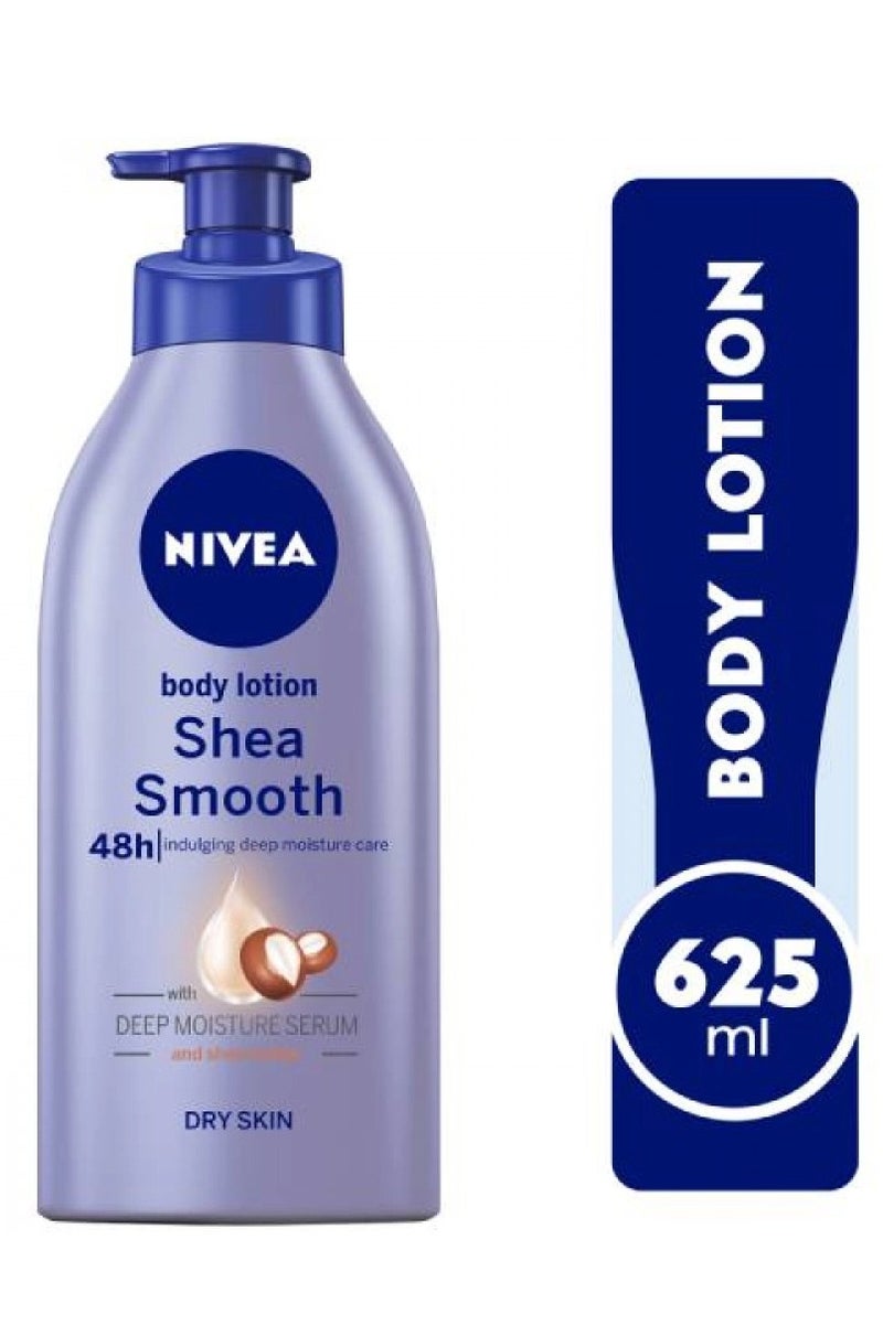 Nivea Shea Smooth Body Lotion, Dry Skin, 625Ml - Image 1