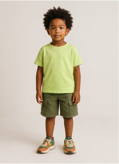 MINOTI Kids Boys Basic Crew Neck T-Shirt  - Image 1