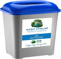 Deembro 50 Lt * 4 Pieces Plastic Glass Metal Paper Plastic Zero Waste Bin Recycling Bin Collection Large Size  - Image 4