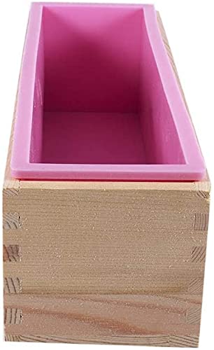 PYRAMIDX Silicone soap molds,Wooden Rectangle Silicone Mould for Making Supplies,Making Soap, Candles and Cakes Random Colour, 29 x 8 x 7 Cm, for 1.5 KG, Multicolour - Image 2