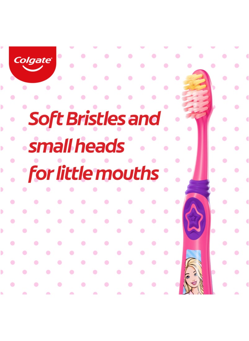 Colgate Kids 6+ years Barbie Extra Soft Toothbrush  - Image 1