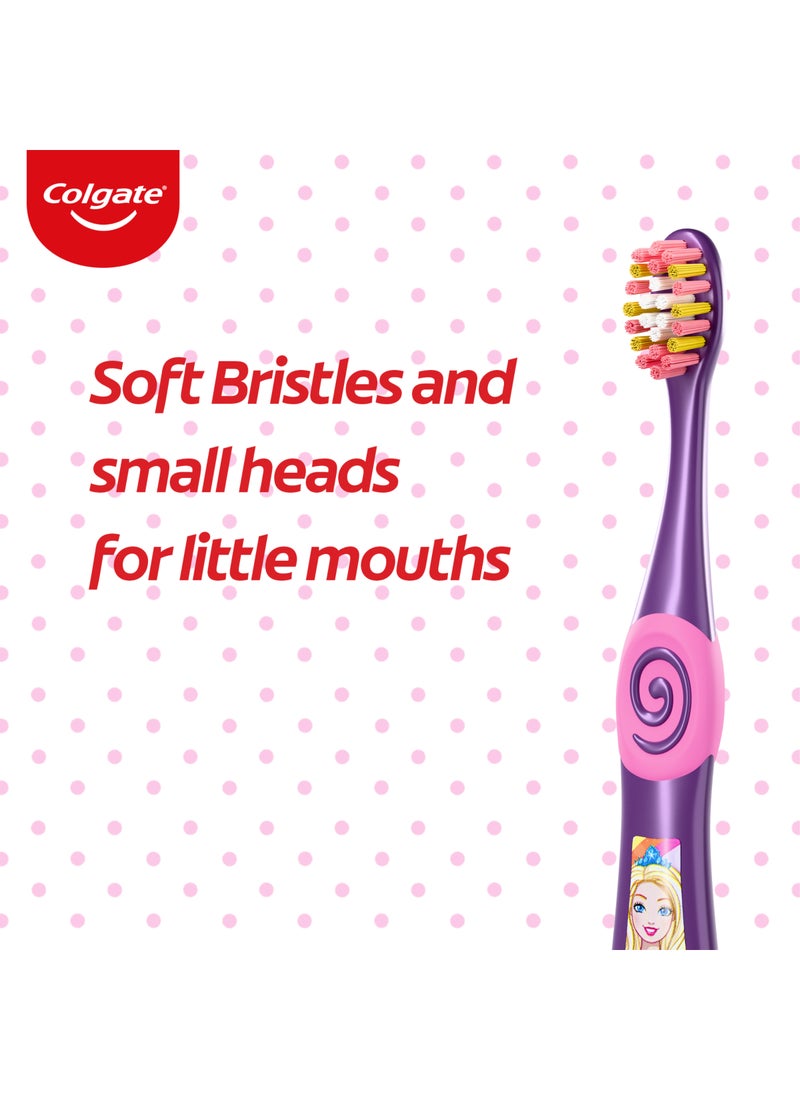Colgate Kids 2-5 Years Barbie Extra Soft Toothbrush 1 Pc - Image 3