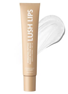 CONSCIOUS CHEMIST Peptide Lip Balm - Lush Lips with SPF15 | 15g | Vanilla Creme | For Dry & Chapped Lips | 24 hr Hydration & Moisturizing | for Men & Women | Lip Balm for Pigmentation & Dark Lips | Sun Protection | Soothes Dry Lips & Repair Moisture Barrier  - Image 1