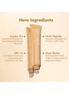 CONSCIOUS CHEMIST Peptide Lip Balm - Lush Lips with SPF15 | 15g | Vanilla Creme | For Dry & Chapped Lips | 24 hr Hydration & Moisturizing | for Men & Women | Lip Balm for Pigmentation & Dark Lips | Sun Protection | Soothes Dry Lips & Repair Moisture Barrier  - Image 2