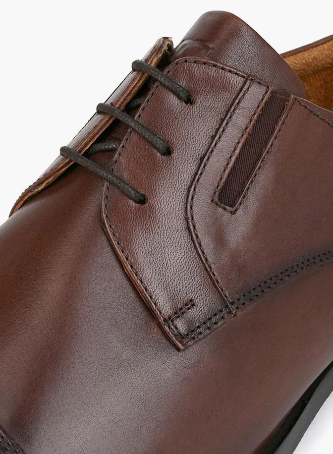 Duchini BROWN Men Leather Lace-Up Derby Shoes for Men | Best Price UAE