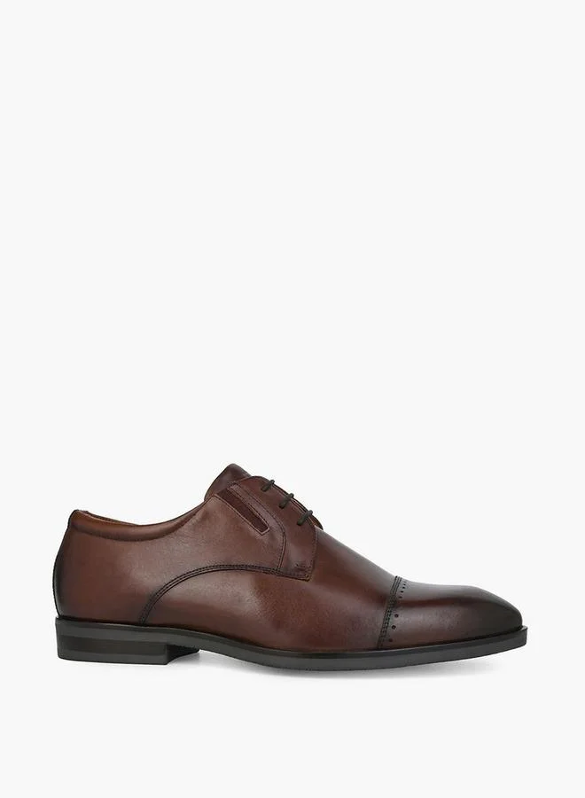 Duchini BROWN Men Leather Lace-Up Derby Shoes for Men | Best Price UAE